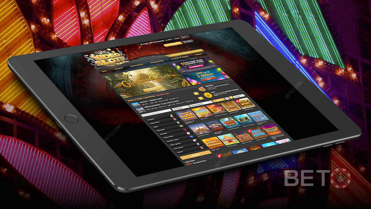 Mobiili VideoSlot-kasino - tabletit, älypuhelimet