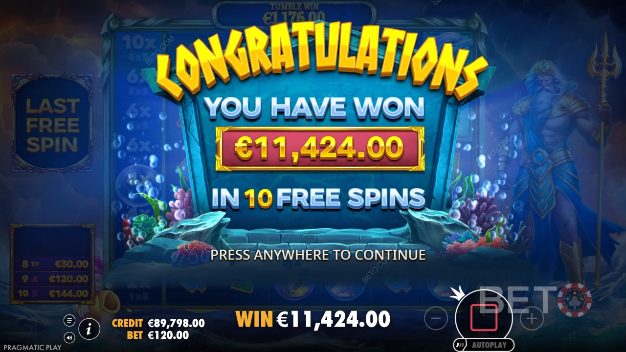 Win 5,000x Your bet in the Waves of Poseidon Slot Machine!