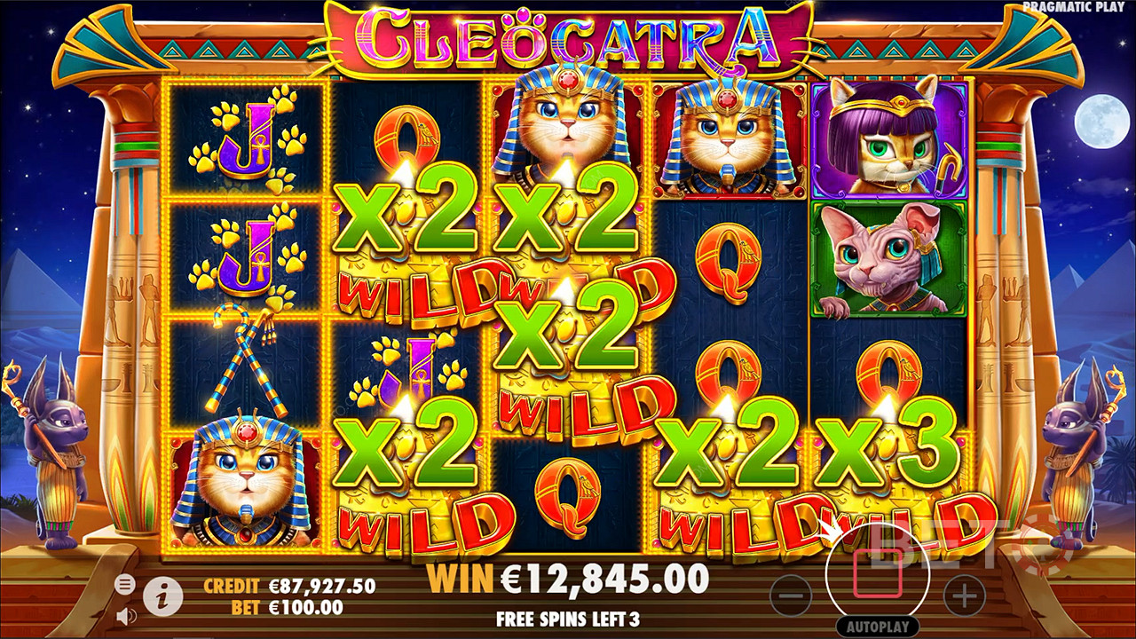 Sticky Wilds with Multiplier grant easy big wins in the Free Spins