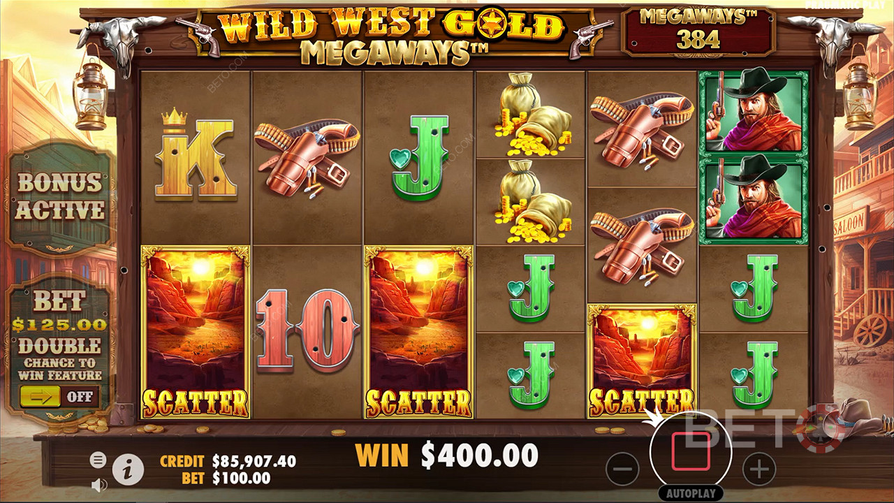 3 or more Scatter symbols will trigger Free Spins