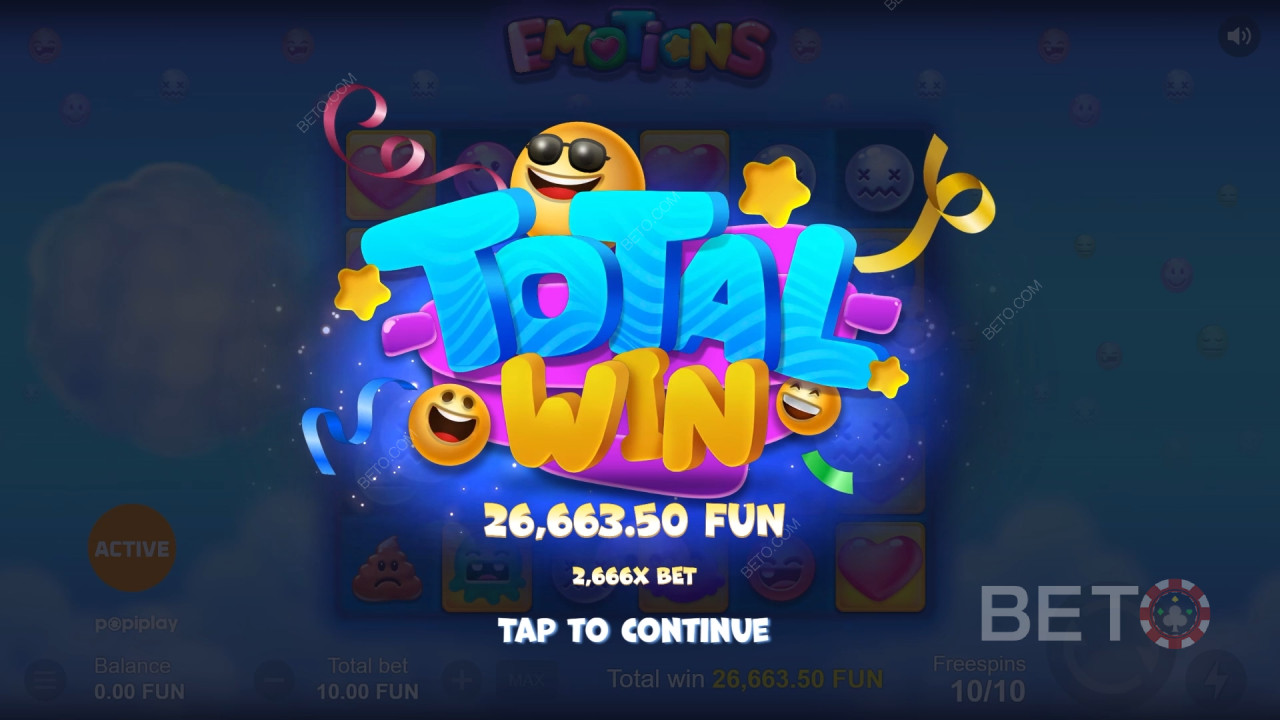 Win 15,000x Your bet in the Emotions Slot Online!