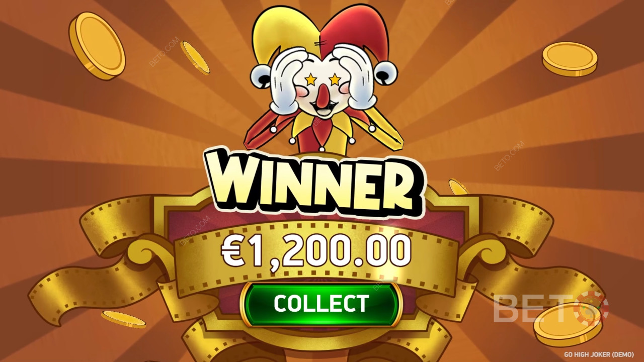Win 2,100x Your bet in the Go High Joker Video Slot!