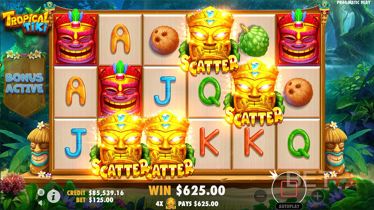 Land 4 or more Scatter symbols across the reels to activate the Free Spins Bonus Game