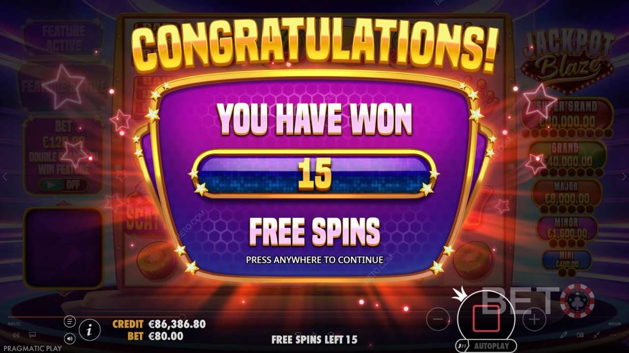 Win 5,000x Your bet in the Jackpot Blaze Slot!