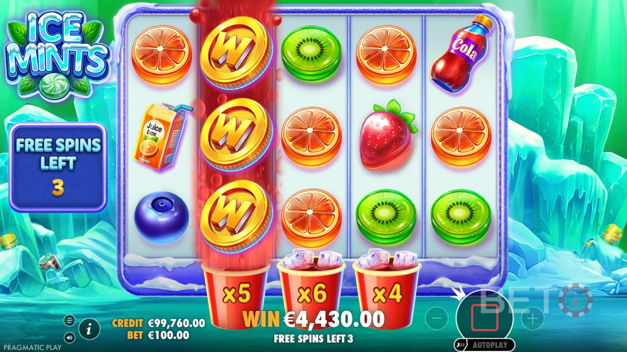 Win 10,000x Your bet in the Ice Mints Slot Online!