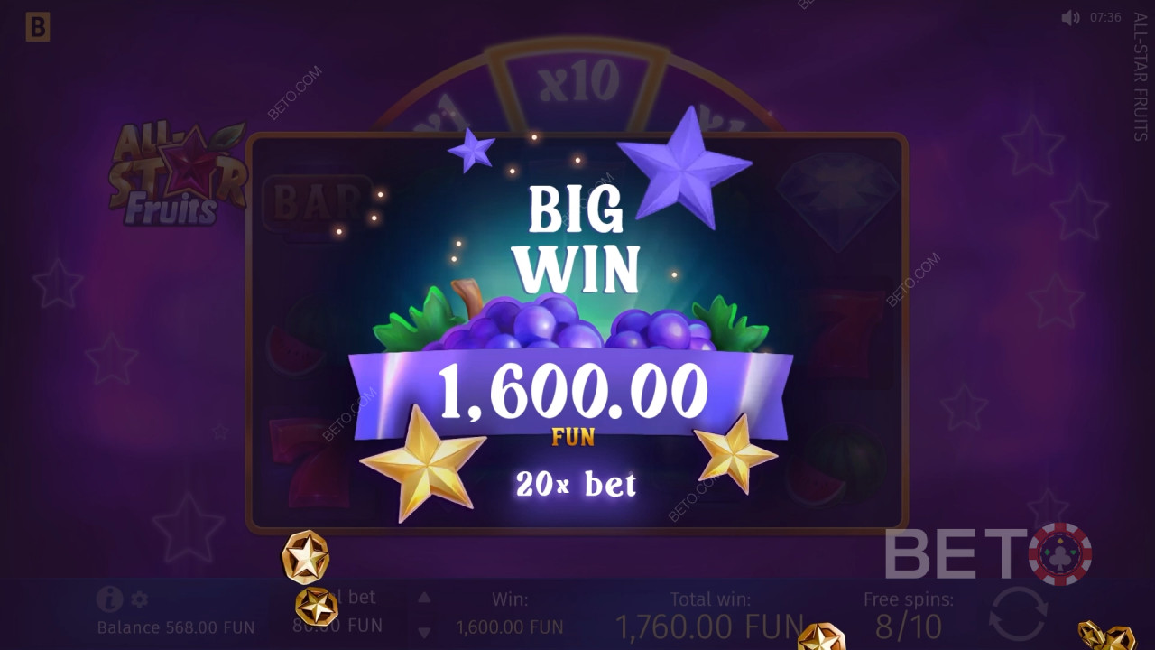Win 1,500x Your bet in the All-Star Fruits Slot!