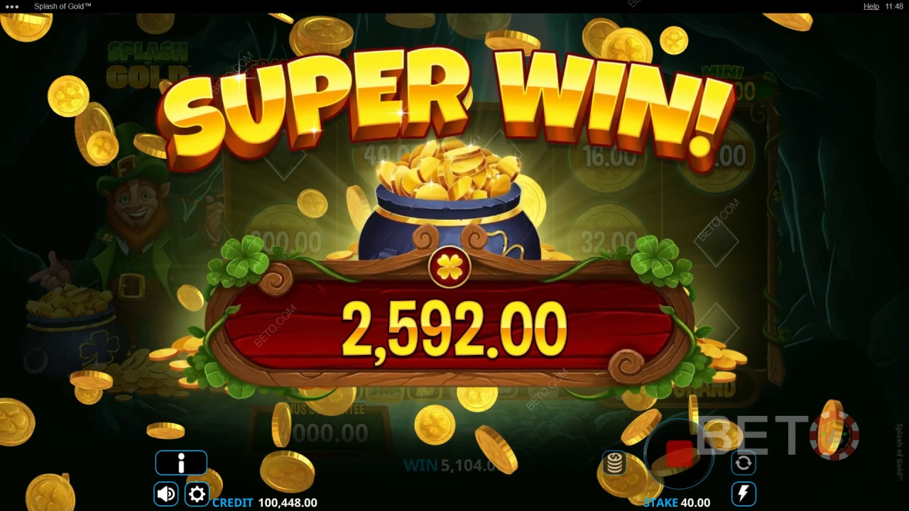 Win 6,000x Your bet in the Splash of Gold Slot Online!