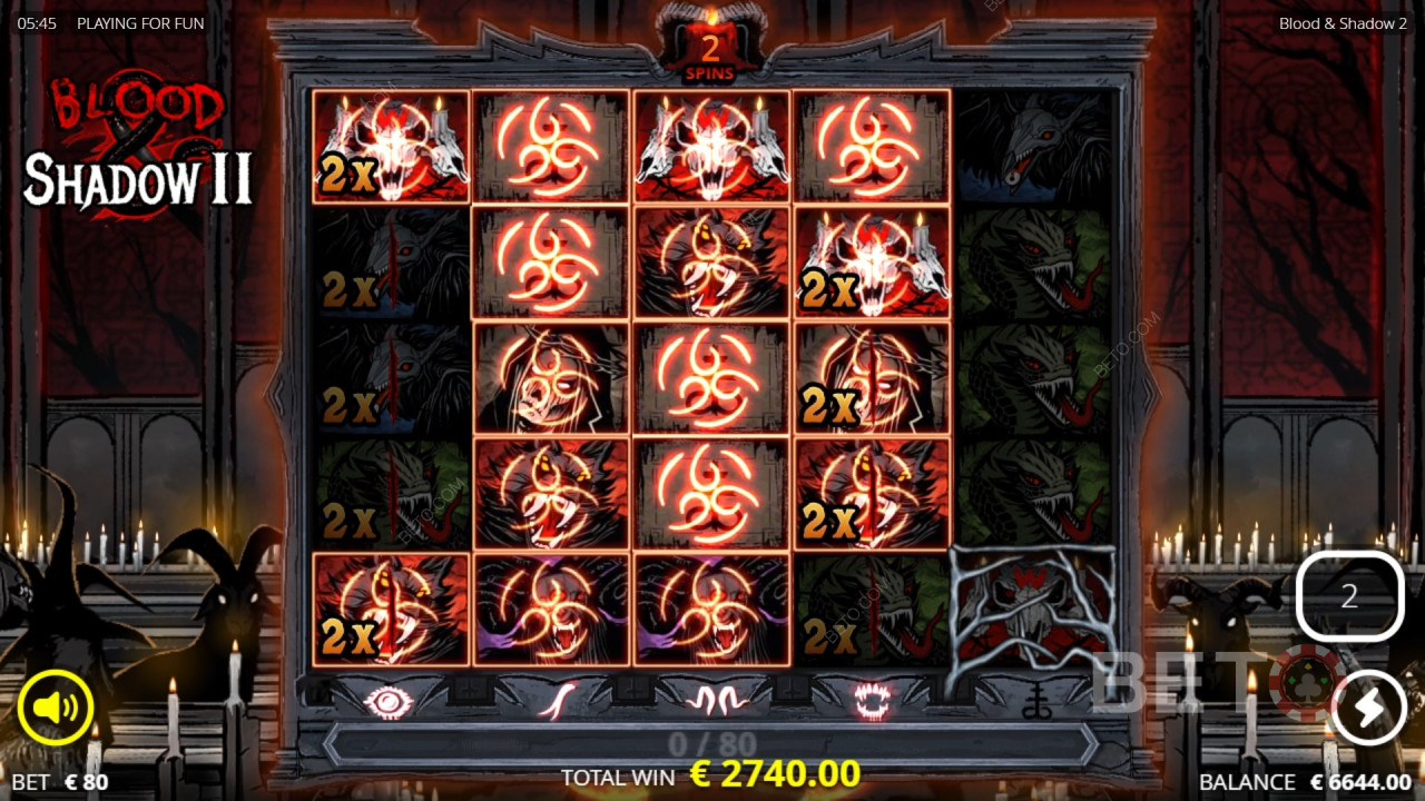 Win 16,161x Your bet in the Blood & Shadow 2 Slot!