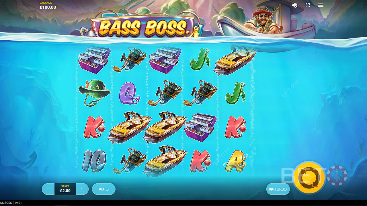 Enjoy a beautiful theme with various details in the Bass Boss slot