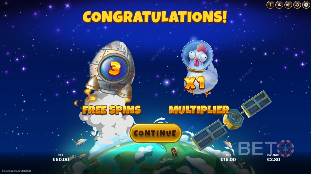 Bonus Features Explained in Golden Egg Invaders by NetEnt