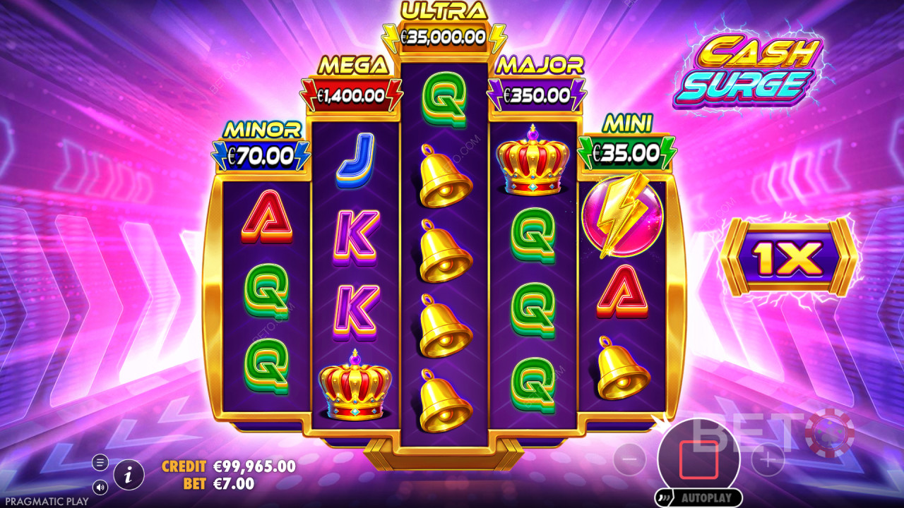 Win 5,000x Your bet in the Cash Surge Slot!