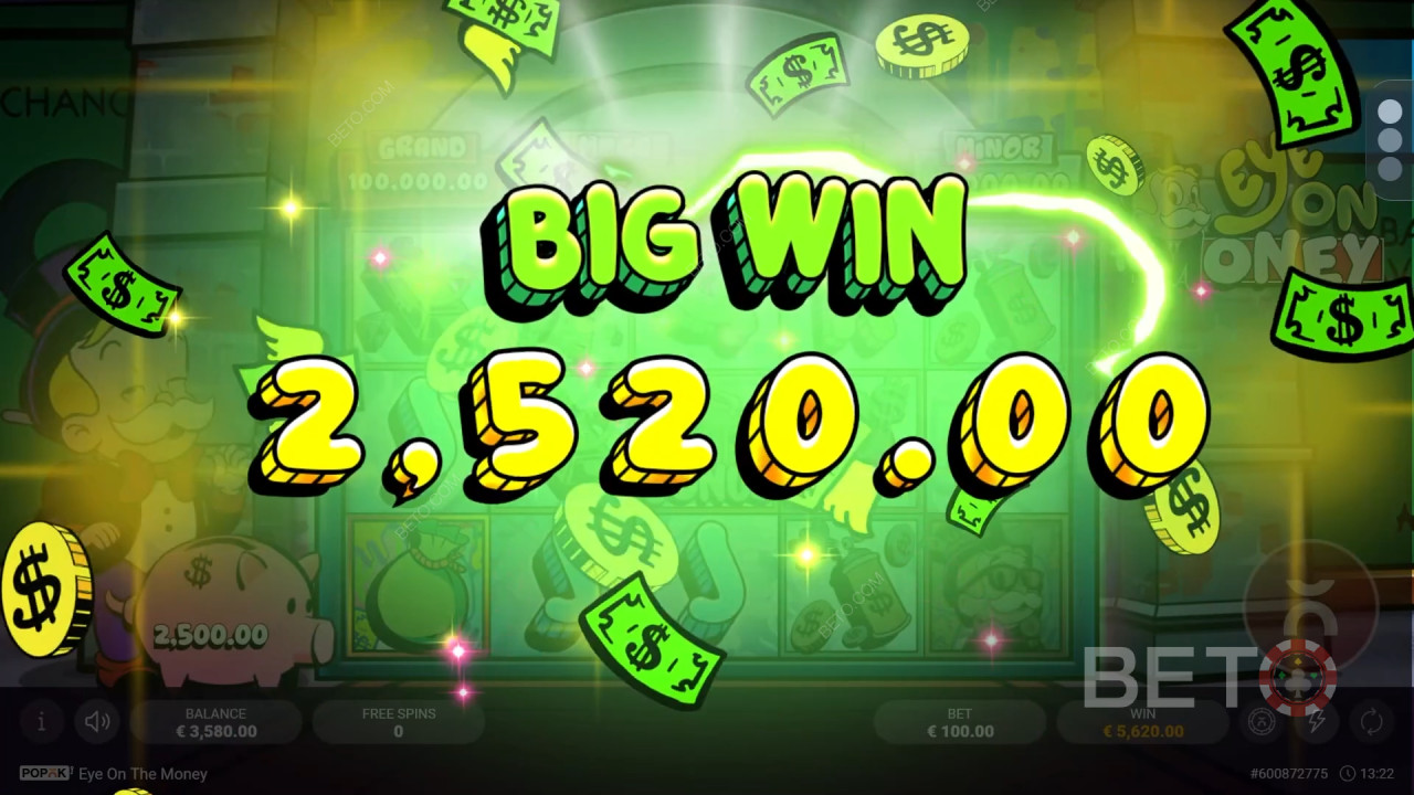 Win 2,500x Your bet in the Eye on the Money Slot Online!