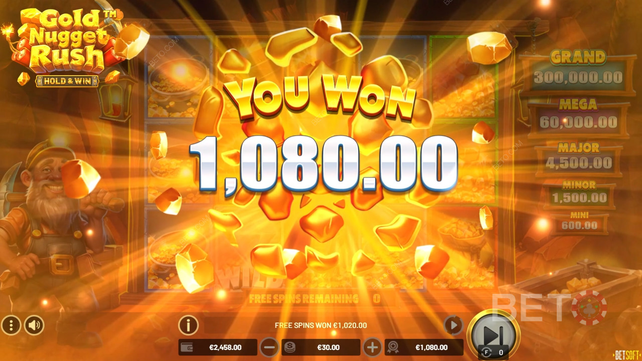 Gold Nugget Rush Free Play in Demo Mode ✚ Slot Review