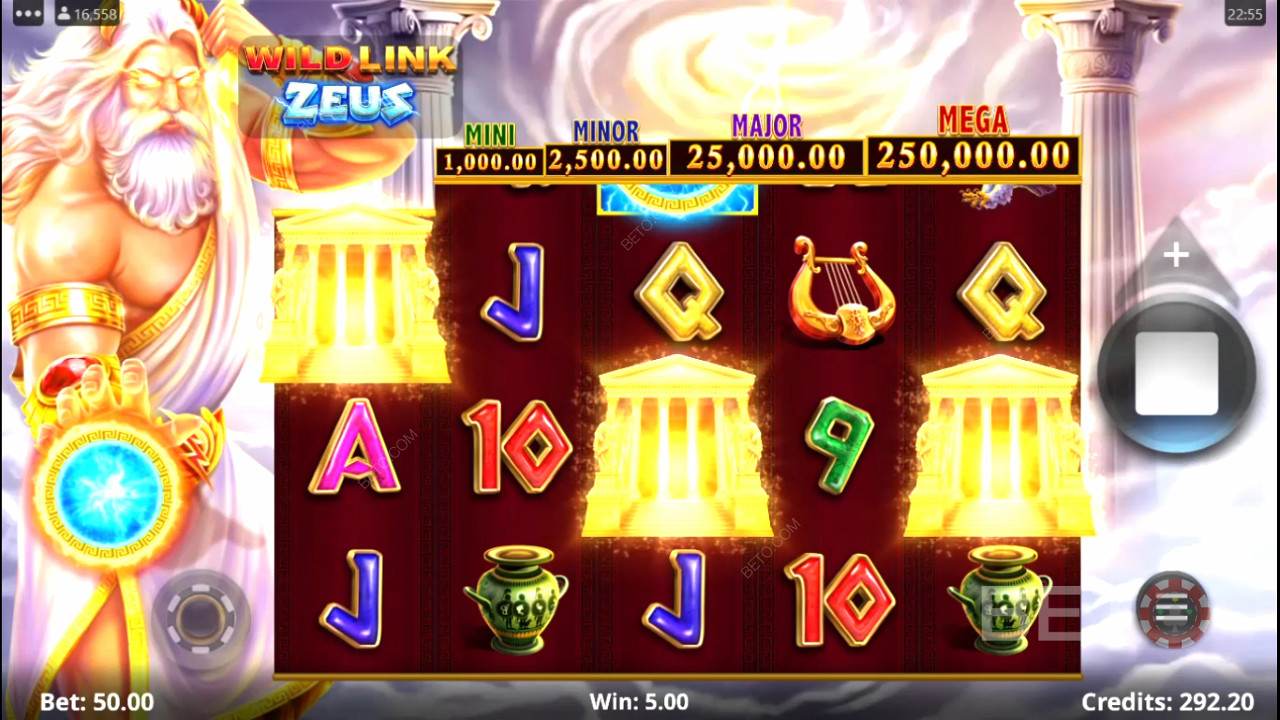 Land 3 or more Golden Stairs Scatters to activate the Free Spins bonus round