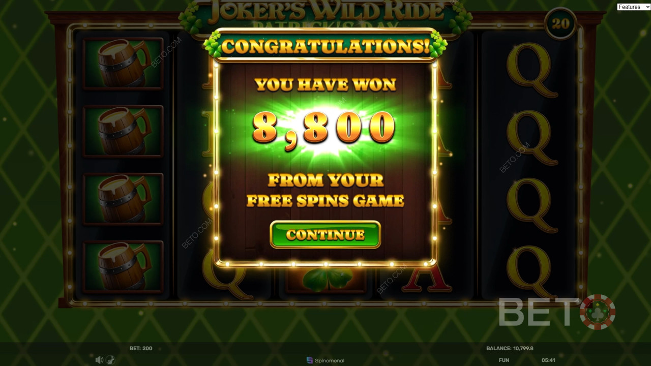 Joker's Wild Ride Patrick's Day Free Play