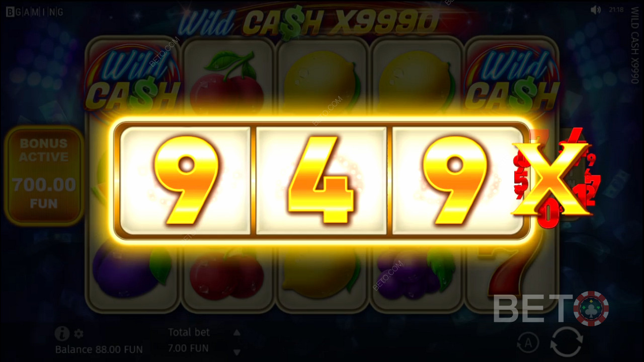 Win a Multiplier of up to 999x in the Bonus Game