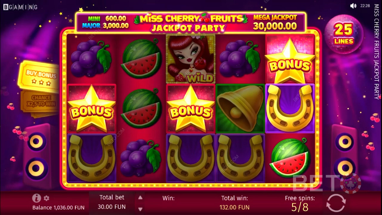 Miss Cherry Fruits Jackpot Party Free Play