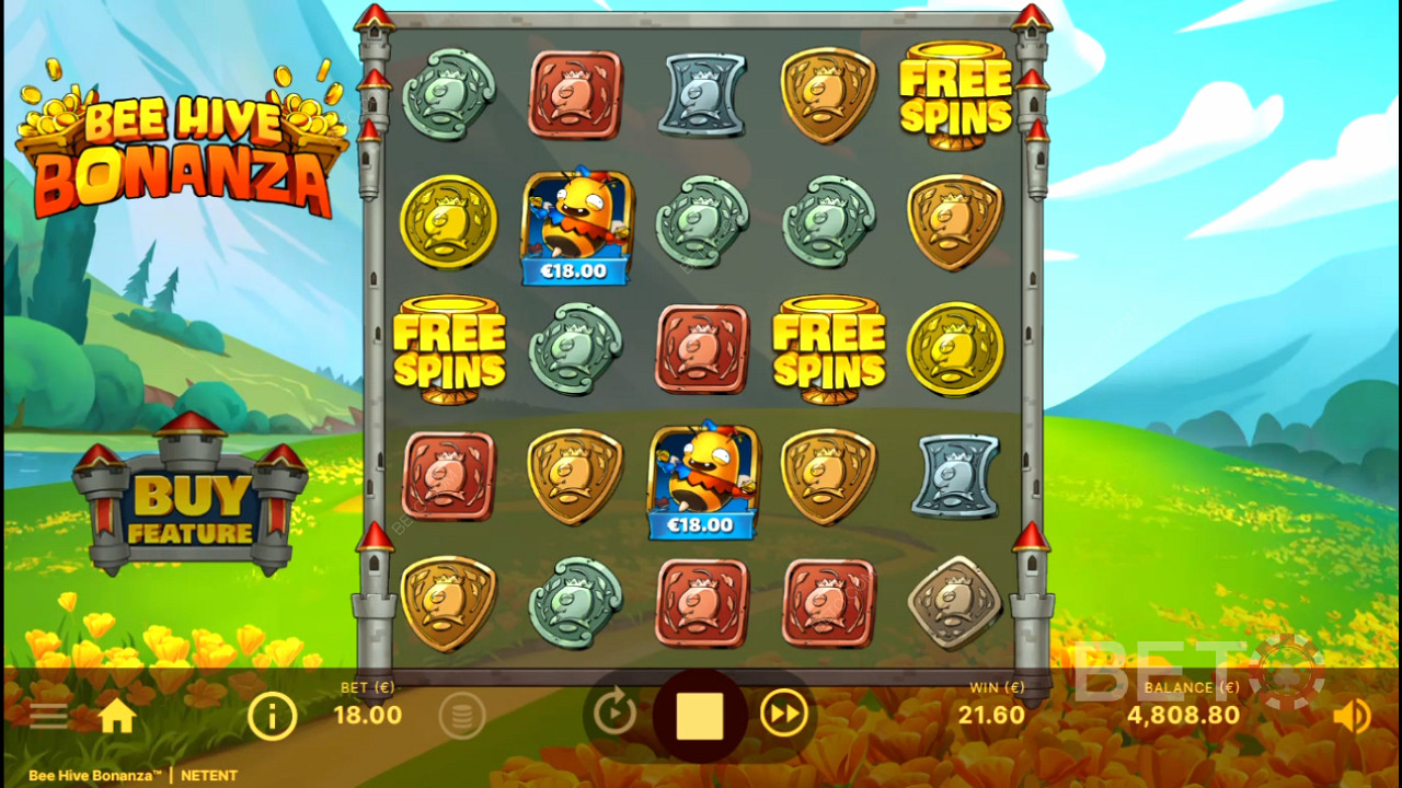 Land 3 Scatters to trigger the Free Spins bonus