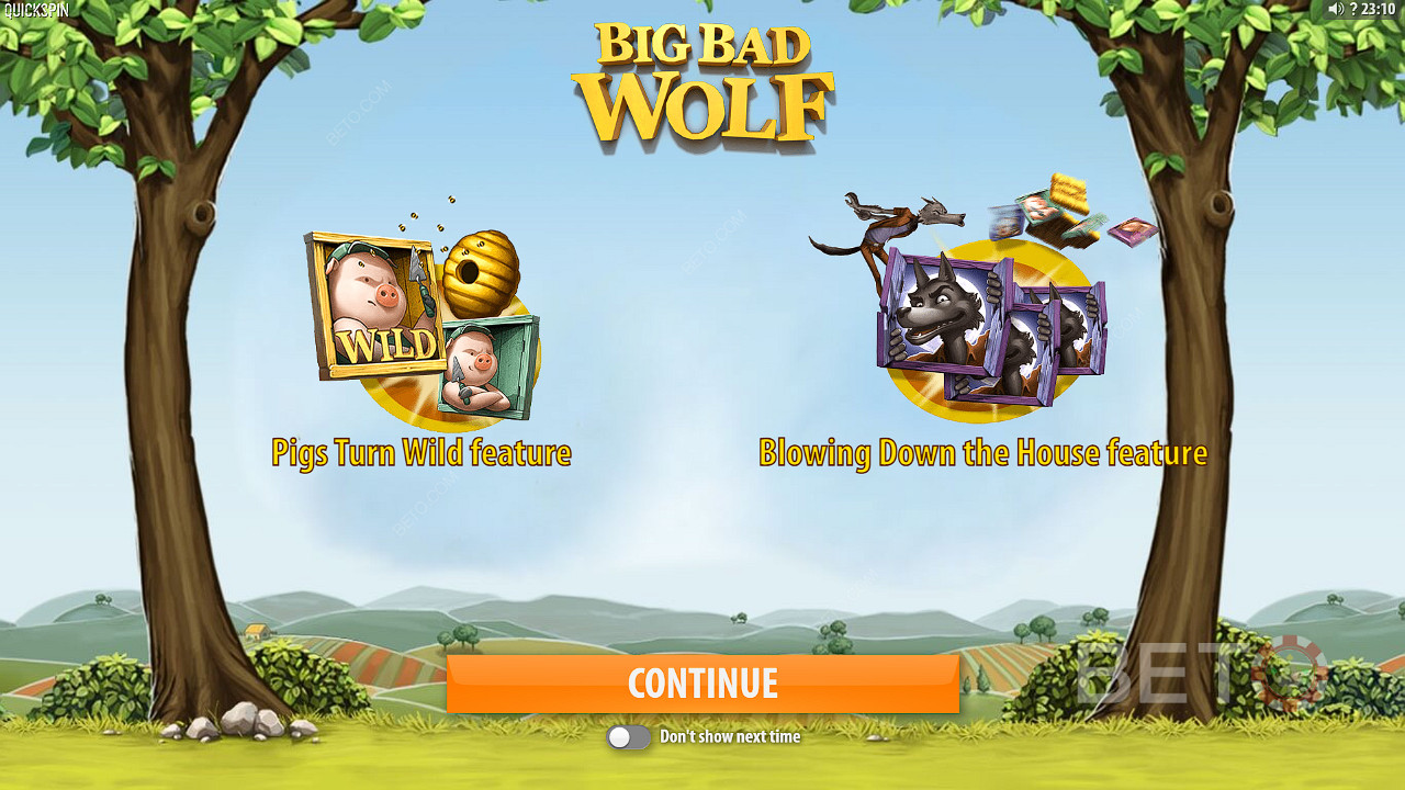 Enjoy unique and exciting features in the Big Bad Wolf slot