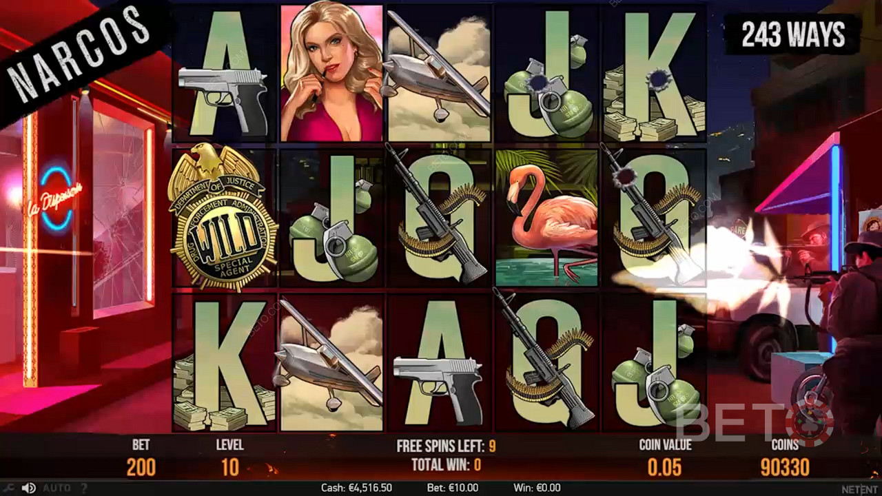 Enjoy the Free Spins feature in the Narcos slot