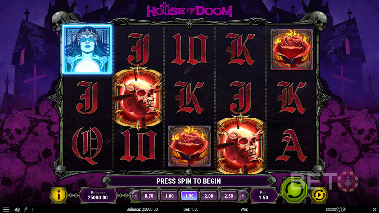 Land 3 or more Doom symbol Scatters to unlock the Doom Spins feature and its bonuses