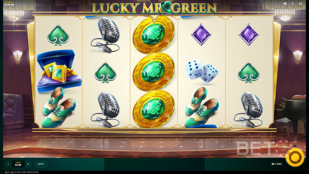 Enjoy a unique experience involving a classic theme in the Lucky Mr Green video slot