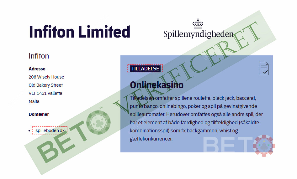 Spilleboden - a modern casino licensed by the Danish Gambling Authority