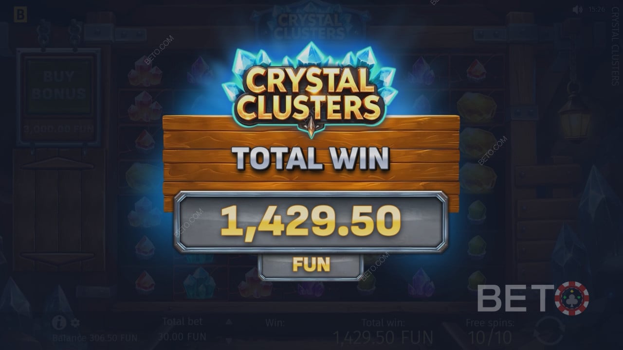 Win 5,000x Your bet in the Crystal Clusters Slot Online!