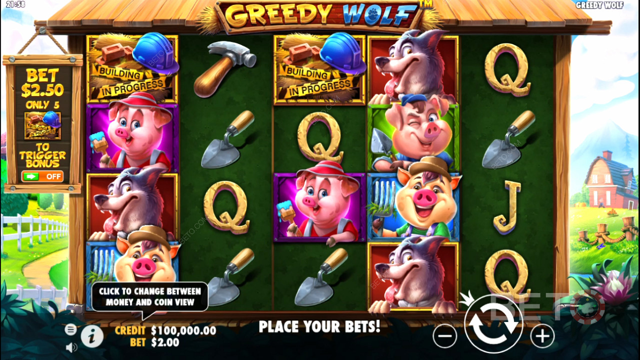 Click the Ante Bet button to increase your bet and your chances of triggering the bonus