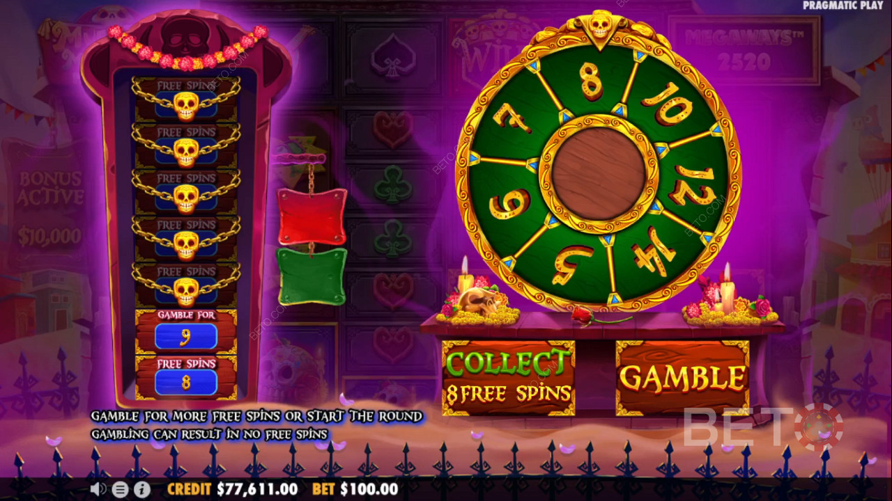 Collect or gamble the Free Spins