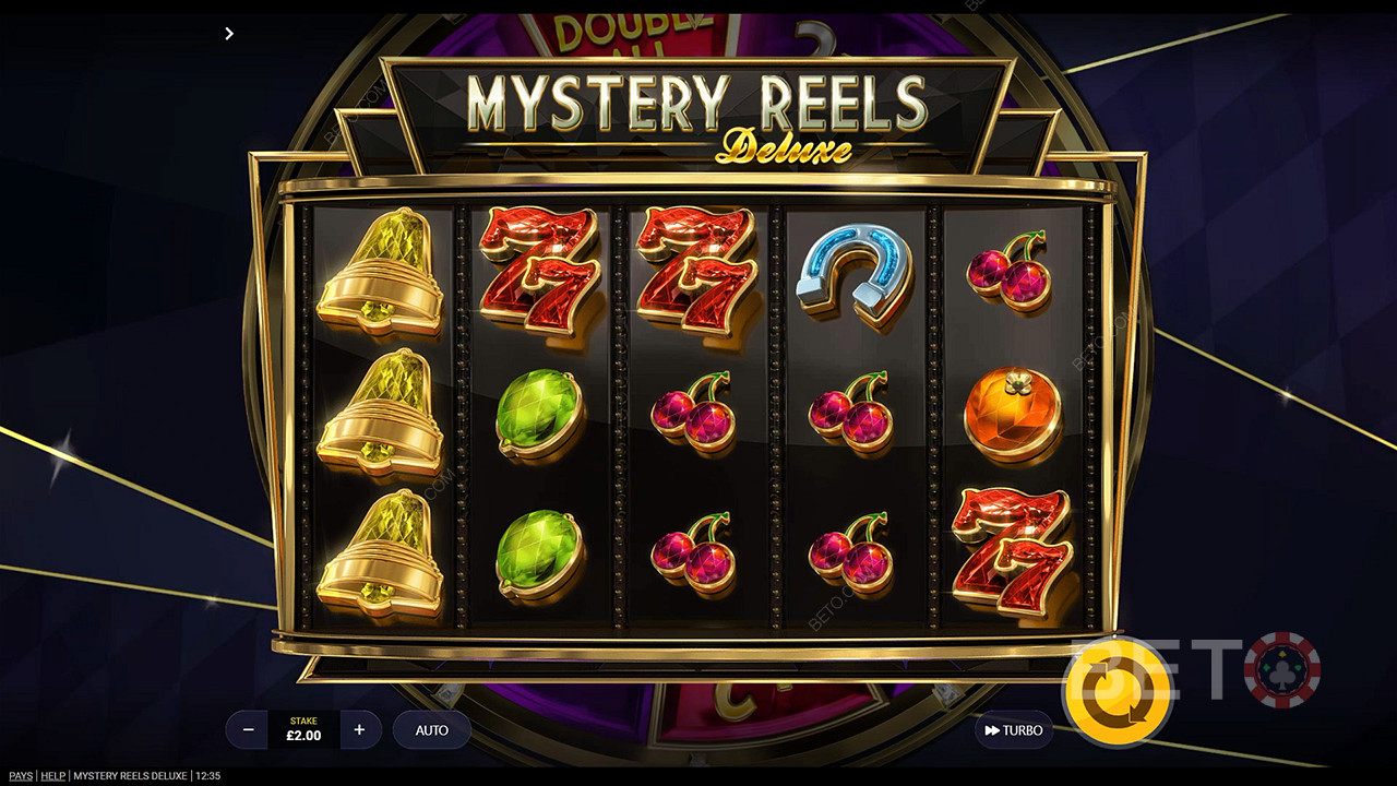 Enjoy a classic theme with massive potential in the Mystery Reels Deluxe slot