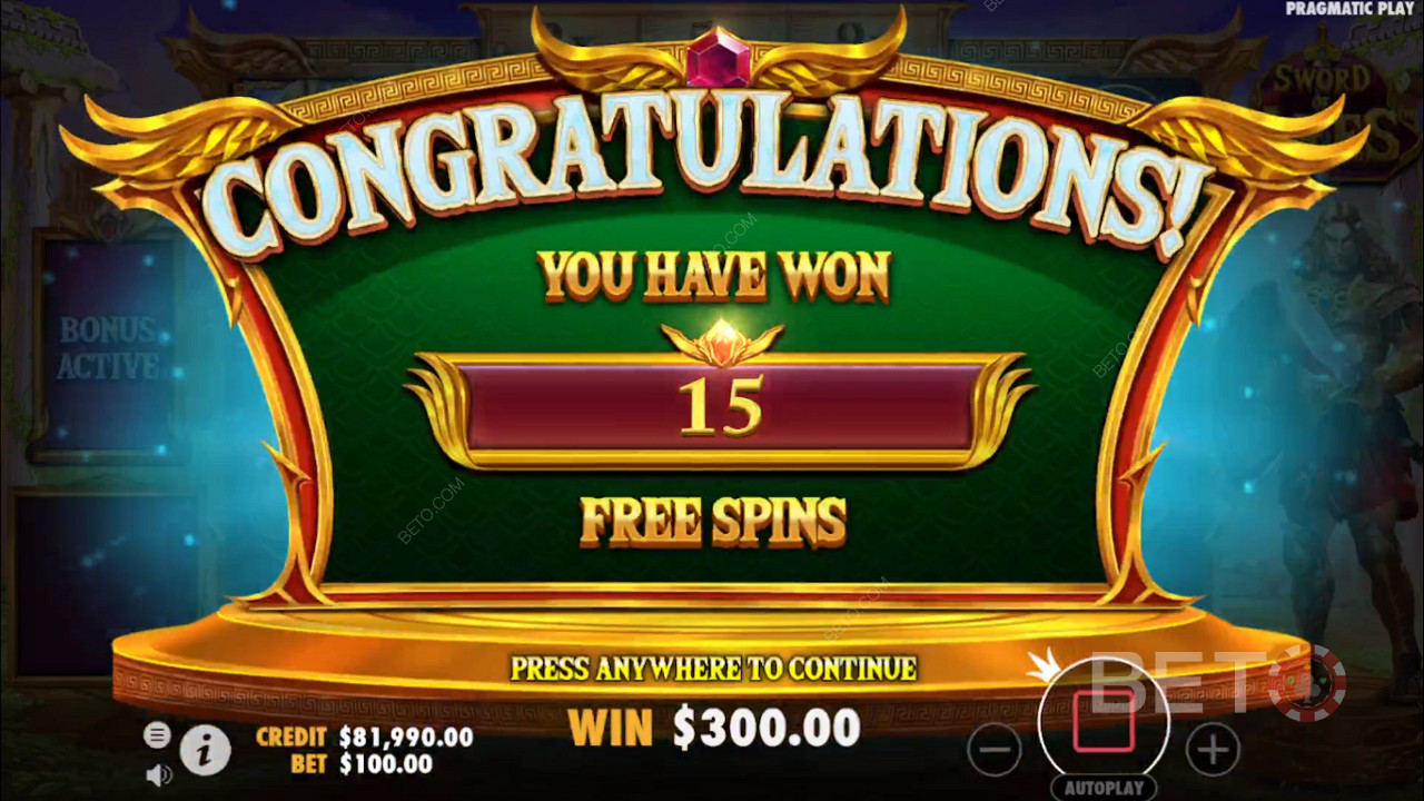 Win 15 Free Spins with Multipliers worth up to 500x