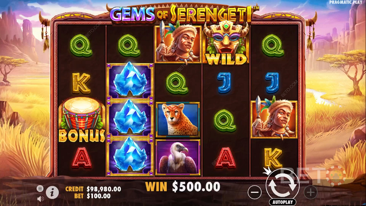 The Gem symbol is the most important symbol in this slot