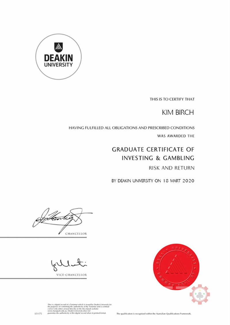 Kim Birch - Certified at Deakin University