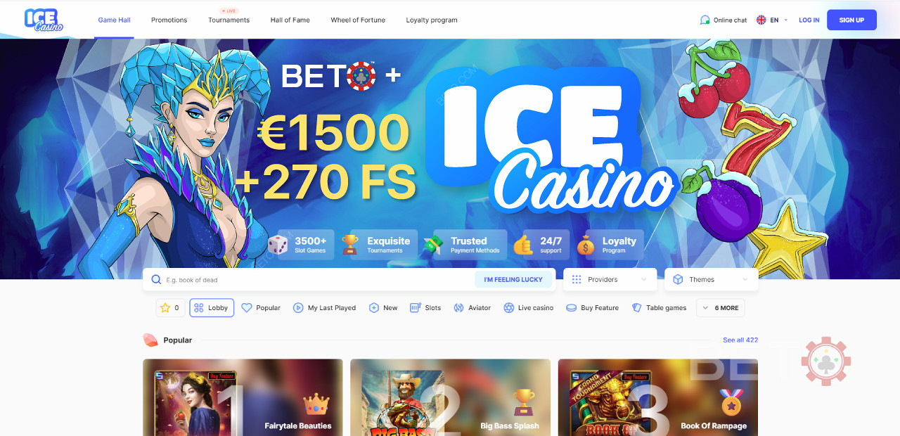 ICE Casino Site Navigation and Interface is User-friendly