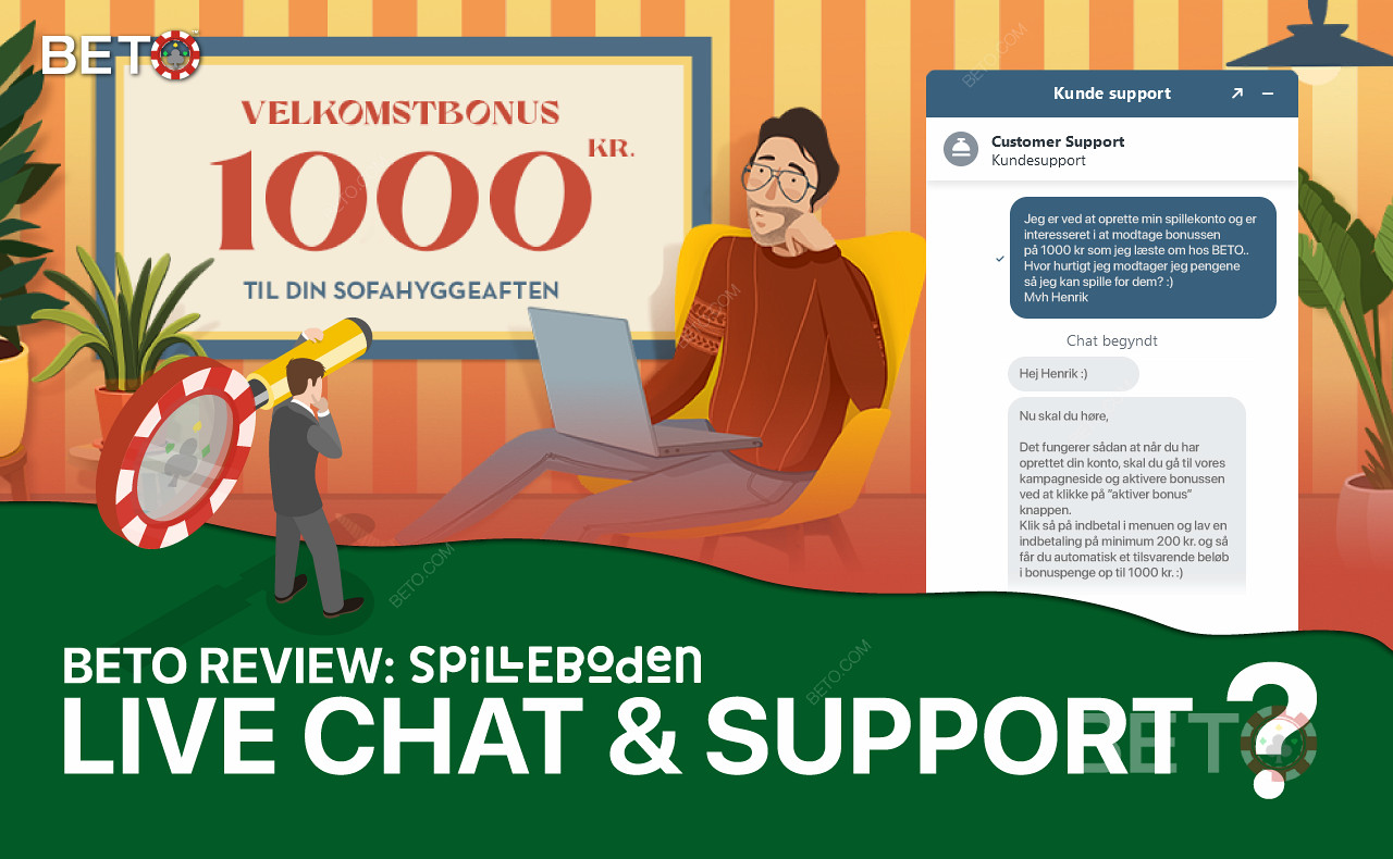Spilleboden customer service - Live Chat