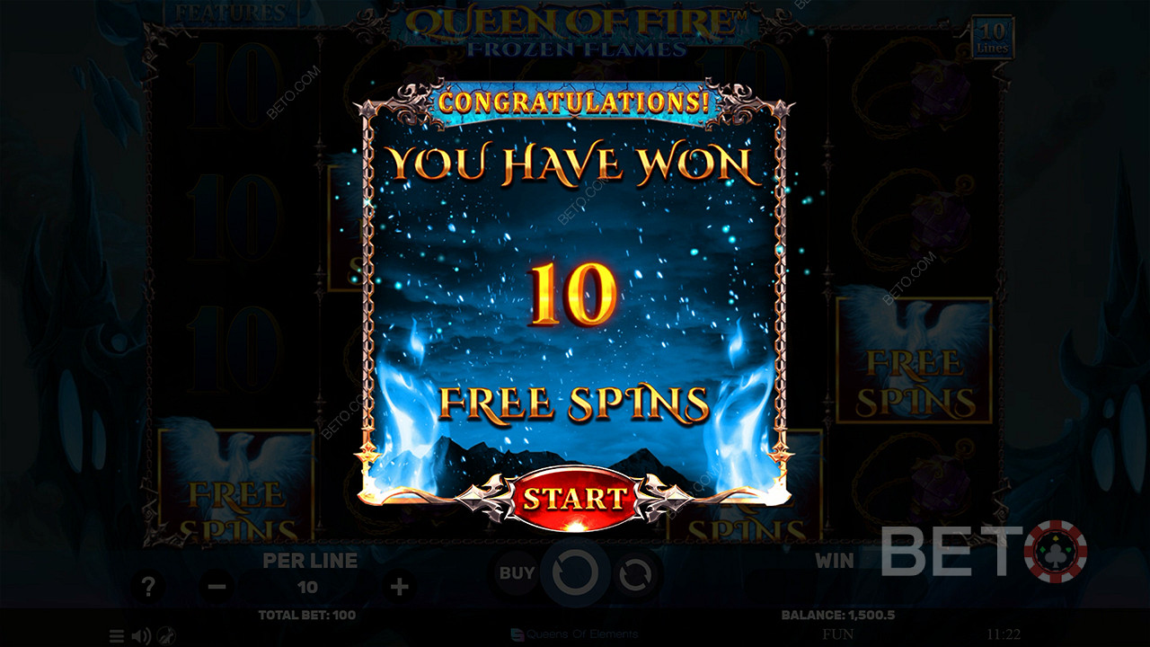 Win 10 Free Spins with guaranteed Stacked Wilds