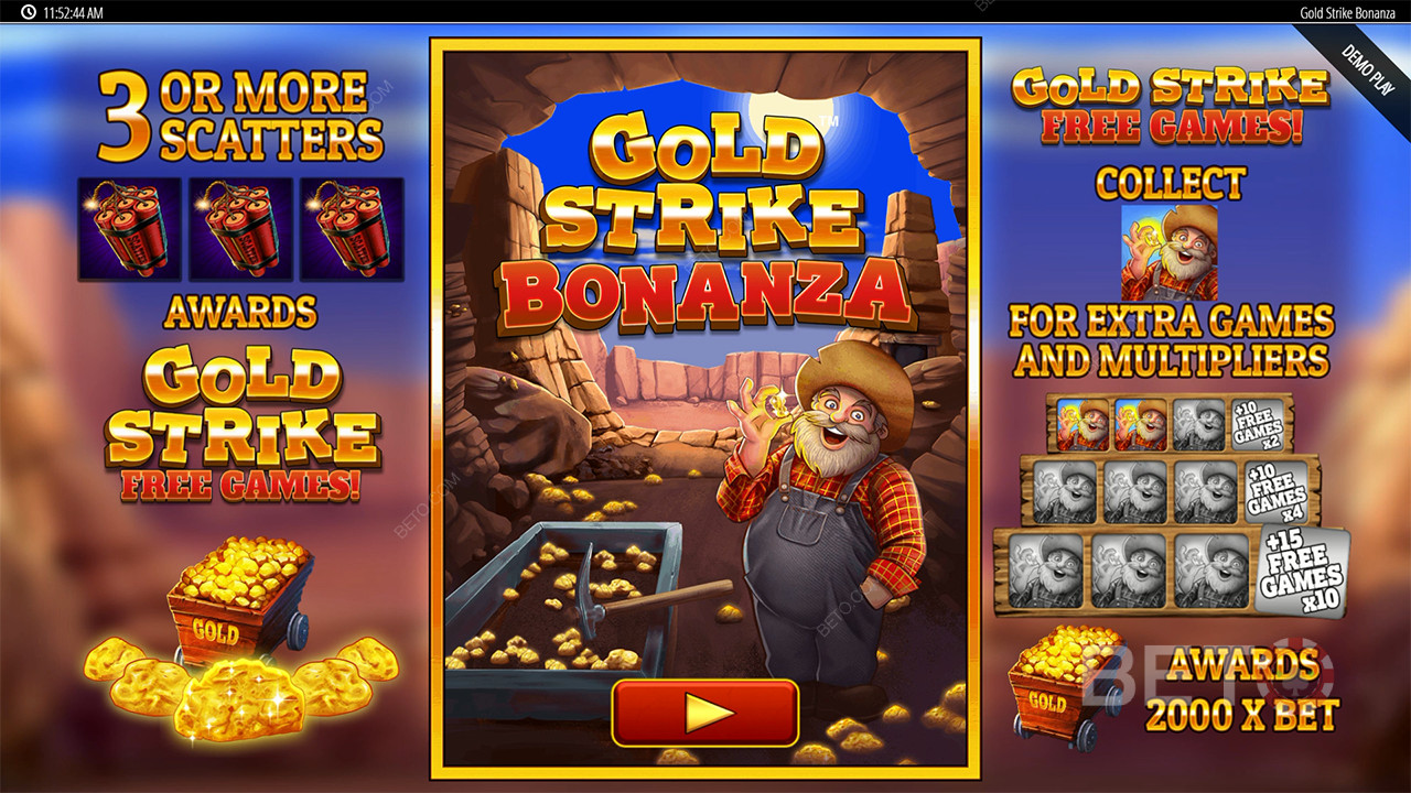 Bonus Features Explained in Gold Strike Bonanza Fortune Play by Blueprint