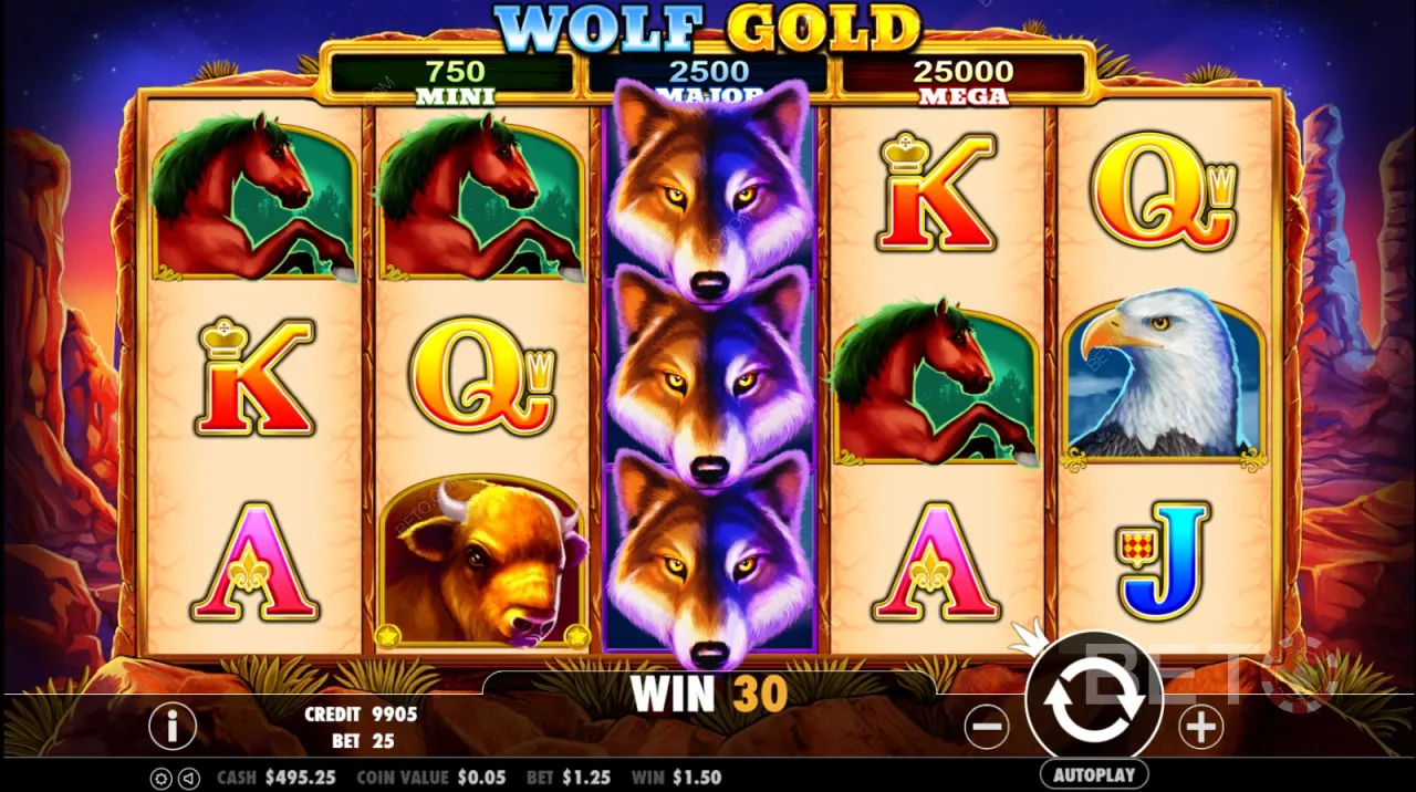 Impressive gameplay in Wolf Gold