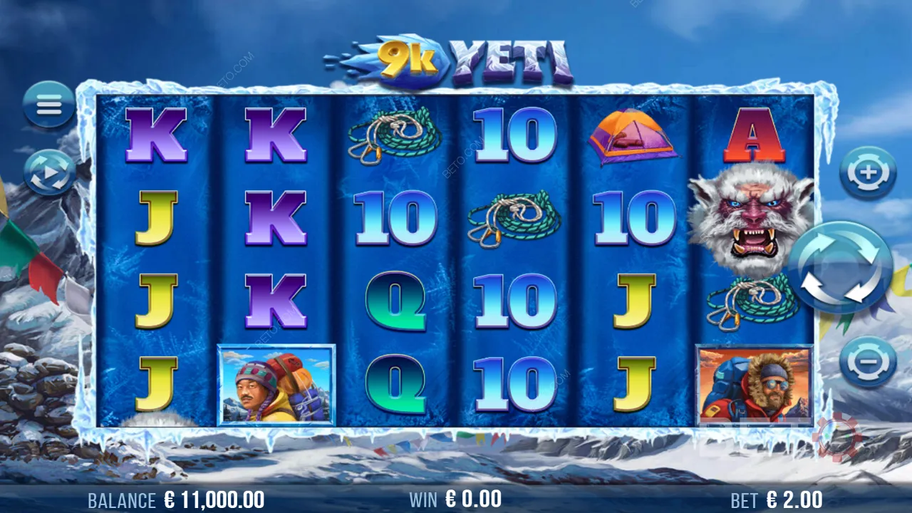 Gameplay of 9k Yeti video slot