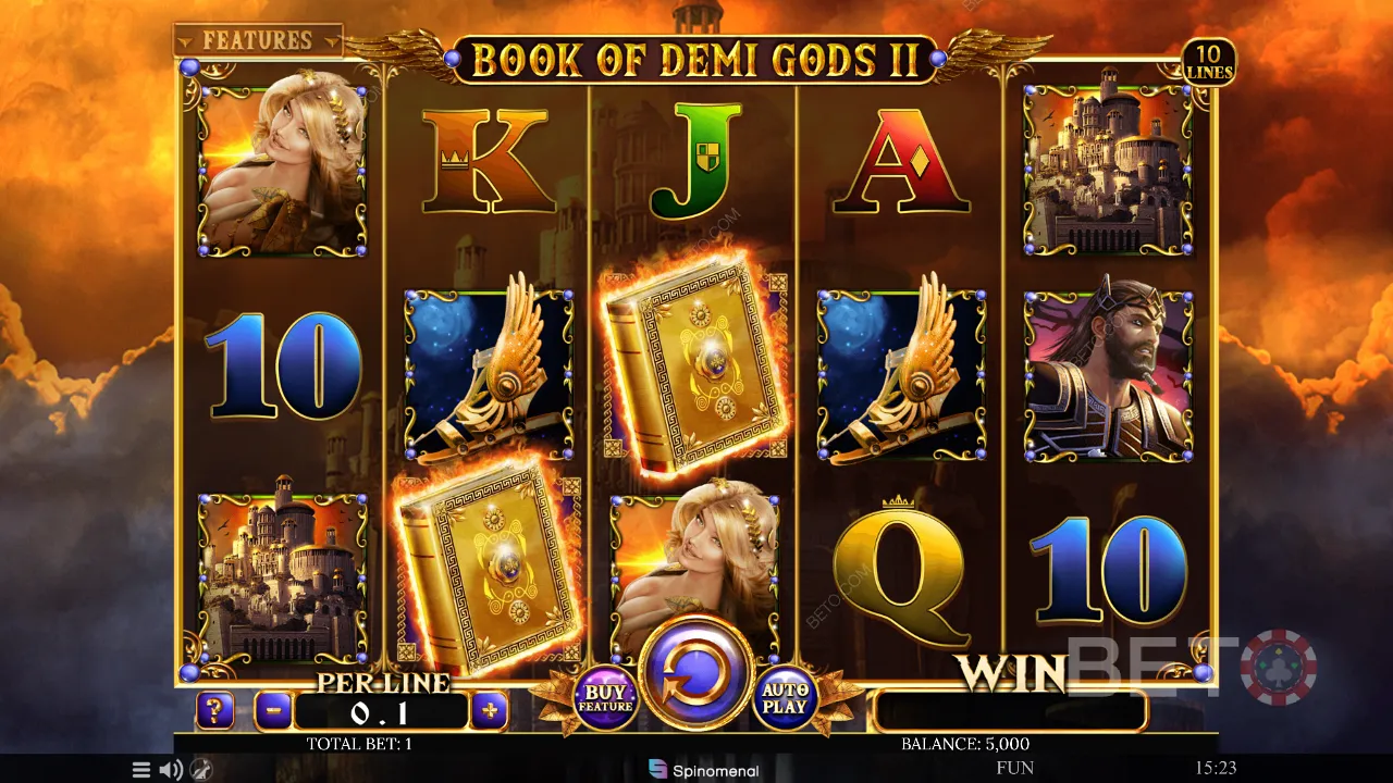 Winning payouts in Book Of Demi Gods 2