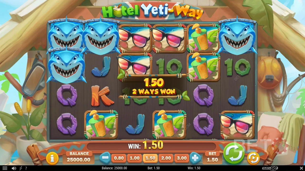 Gameplay of Hotei Yeti-Way video slot