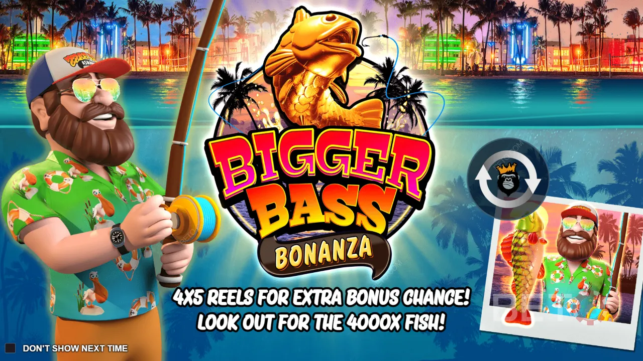 Gameplay of Bigger Bass Bonanza video slot