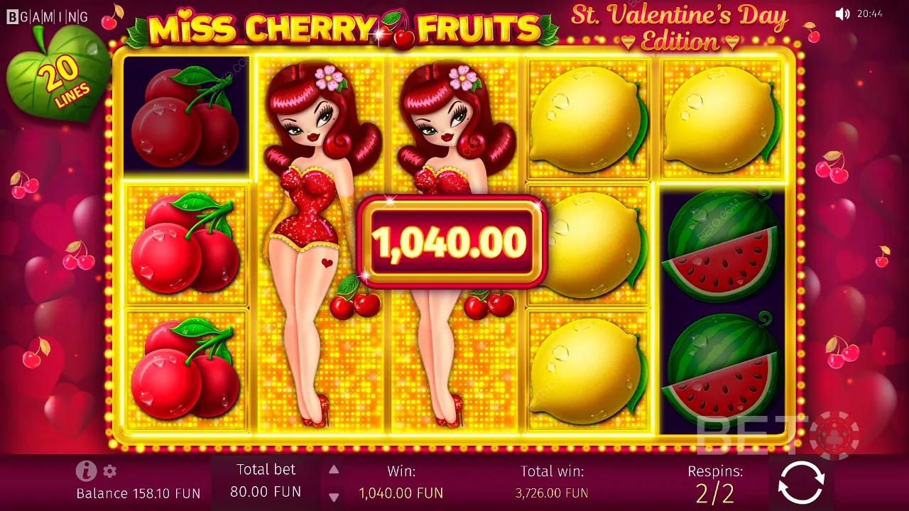 Sample gameplay in Miss Cherry Fruits