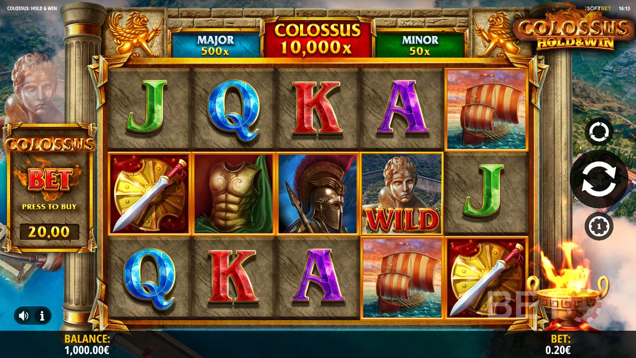 Gameplay of Colossus: Hold and Win video slot