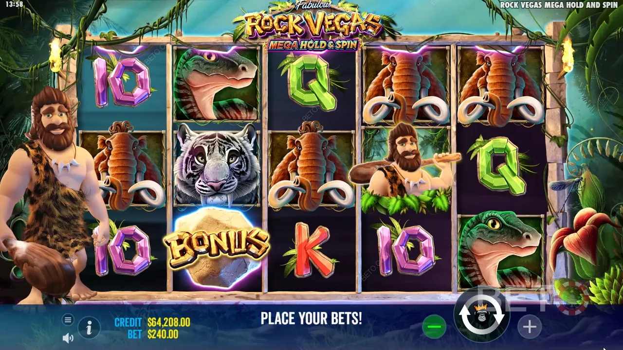 Gameplay of Rock Vegas online slot - Start playing this game today