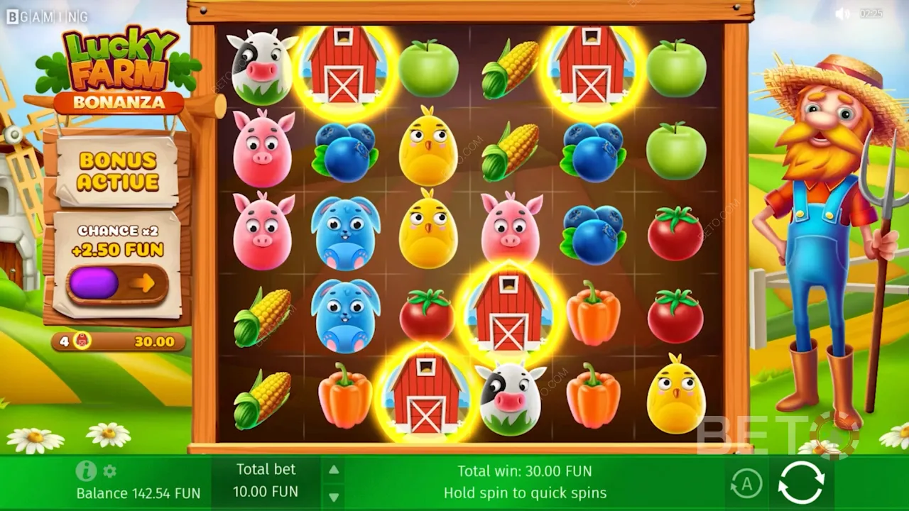 Gameplay of Lucky Farm Bonanza  video slot