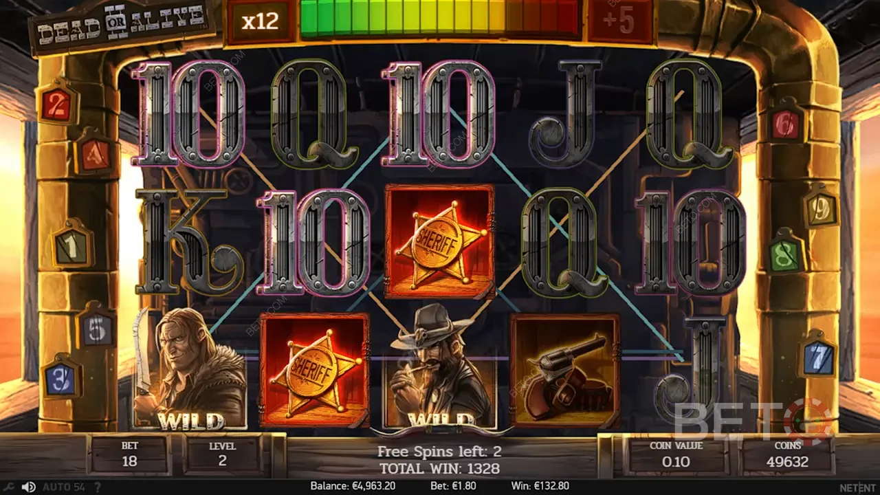 Gameplay of Dead or Alive 2 video slot