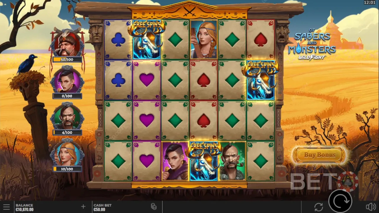 Crisp visuals and an adventurous OST will witness your glory in the new Monsters slot