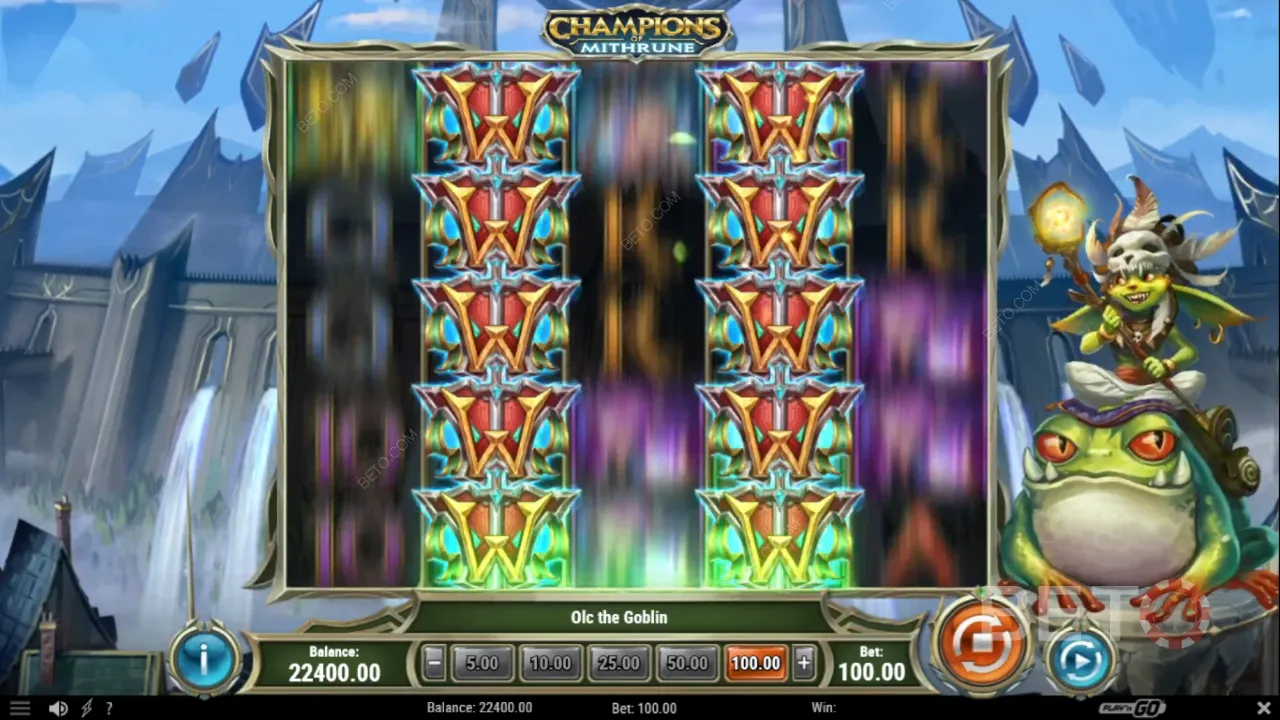 Gameplay of Champions of Mithrune slot